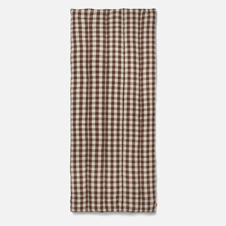 Ferm Living Bothy Check Quilted Mattress - Cinnamon/Green | Coggles