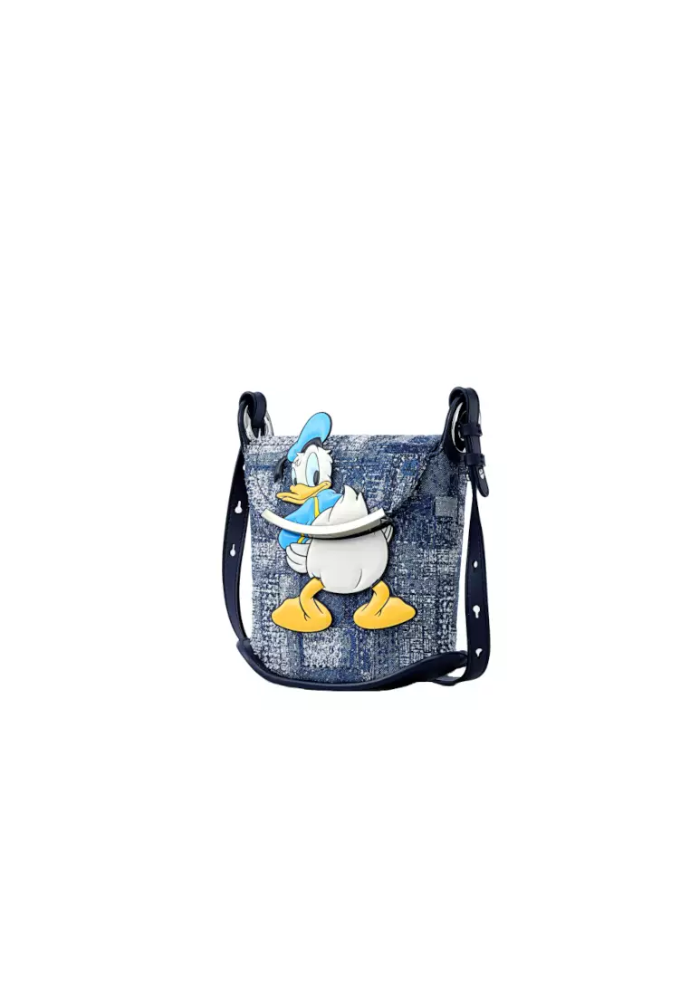 FION Donald Duck Jacquard Square Crossbody & Shoulder Bag