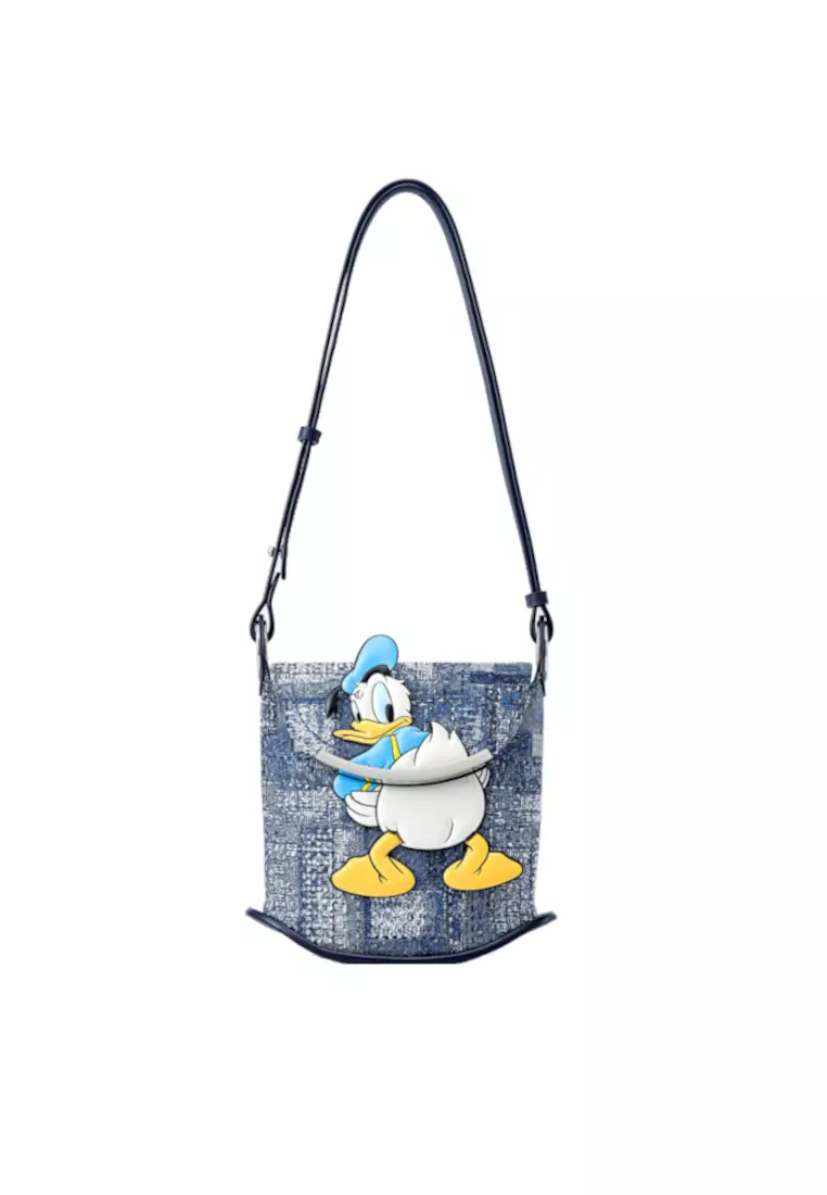 FION Donald Duck Jacquard Square Crossbody & Shoulder Bag