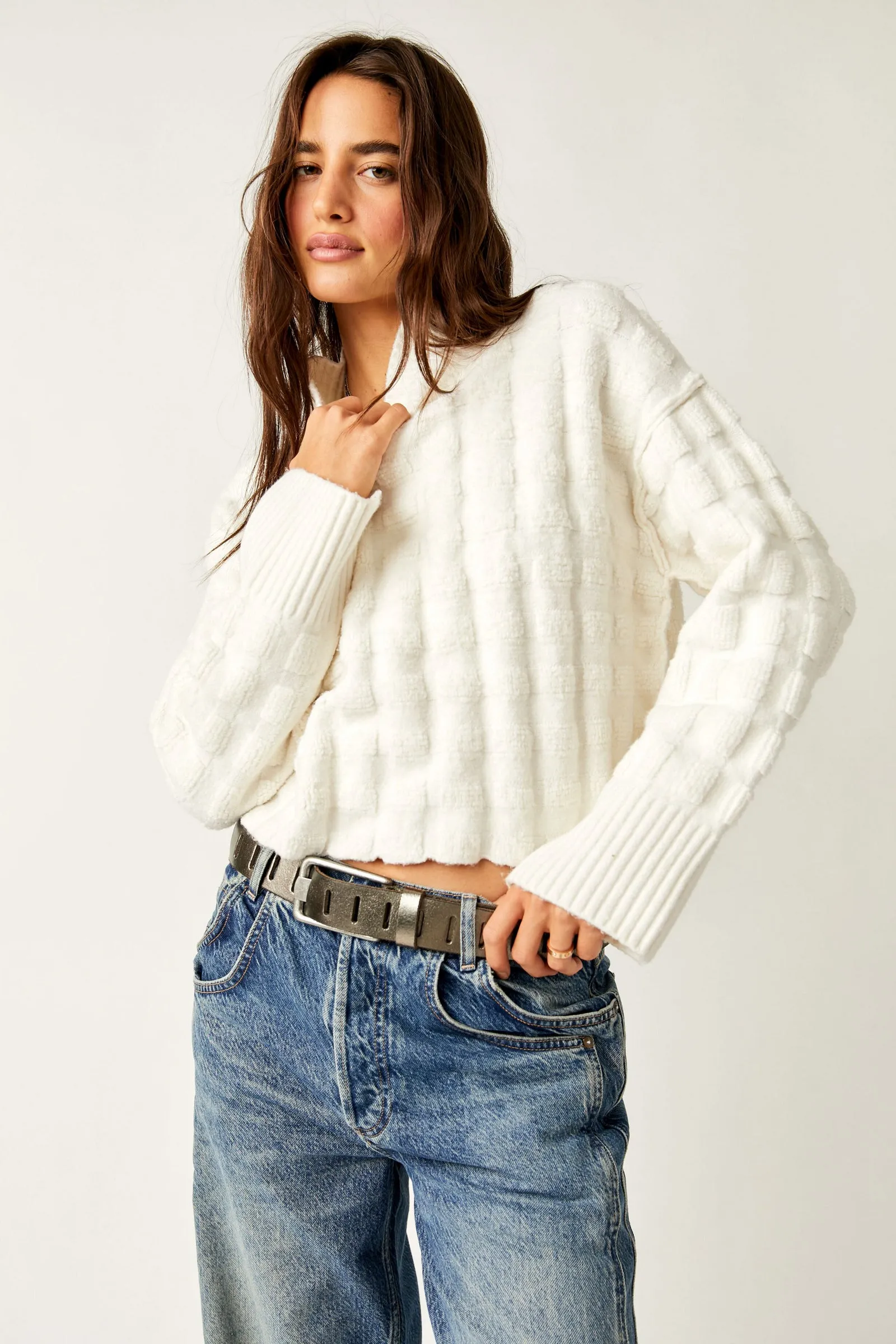 Free People Care FP Soul Searcher Moc Sweater