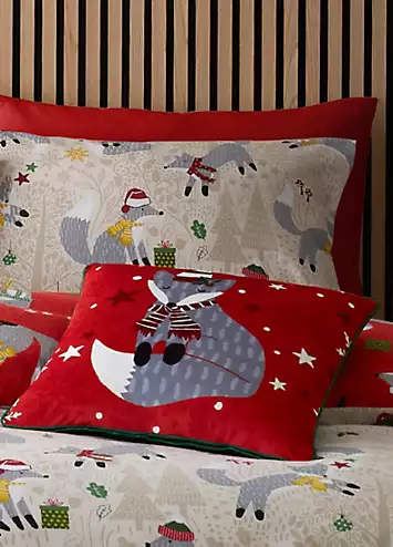 Fusion Christmas Foraging Fox Duvet Cover Set | Kaleidoscope