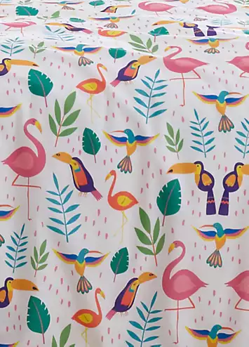 Fusion Tropical Flamingo Reversible Duvet Cover Set | Kaleidoscope