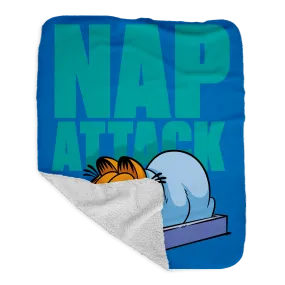 Garfield Nap Attack Grey Sherpa Blanket