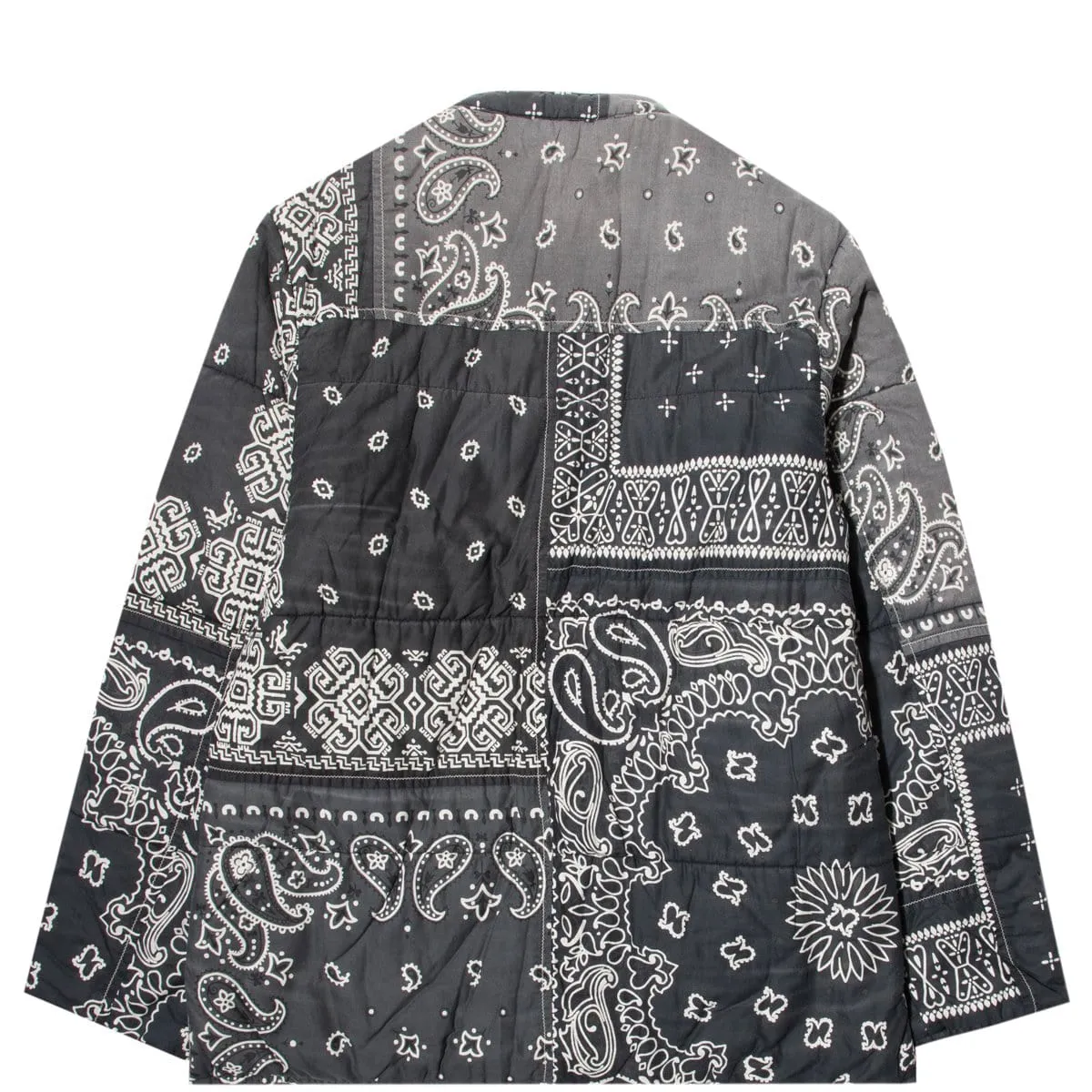 GAUZE BANDANA PATCHWORK QUILT SAMU WORK BLOUSON Black