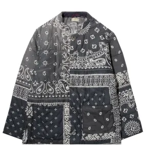 GAUZE BANDANA PATCHWORK QUILT SAMU WORK BLOUSON Black