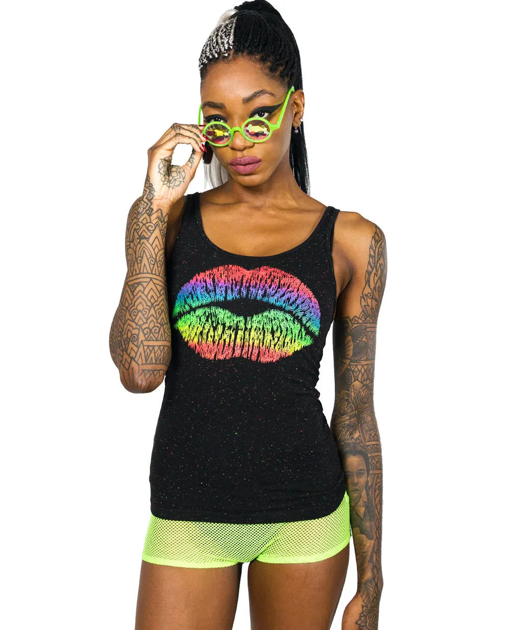 GIRLS VEST RAINBOW LIPS