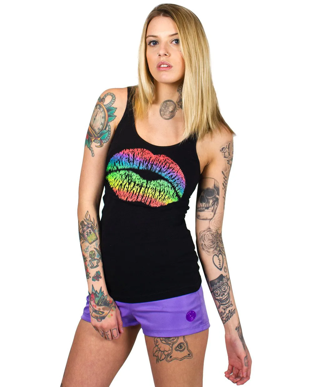 GIRLS VEST RAINBOW LIPS