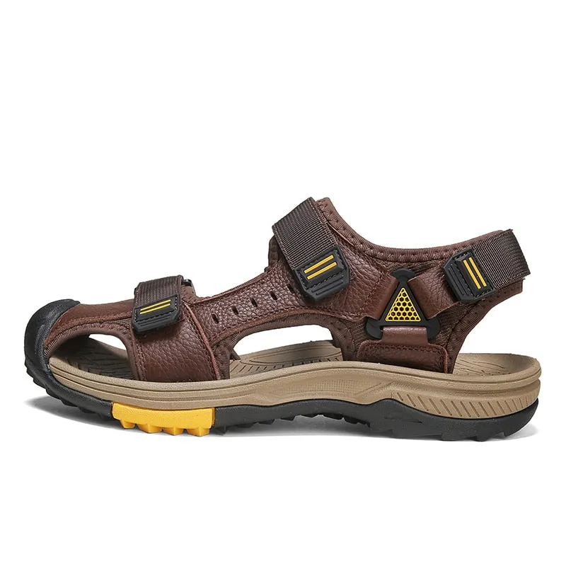 Golden-Eagle Men's Leather Sandals