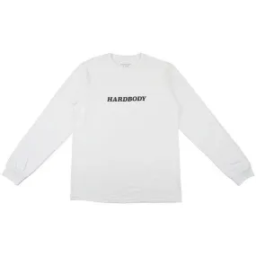 Hardbody Skateboards Long Sleeve Logo Tee White