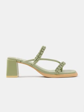 HEELED SANDALS MONACO GREEN