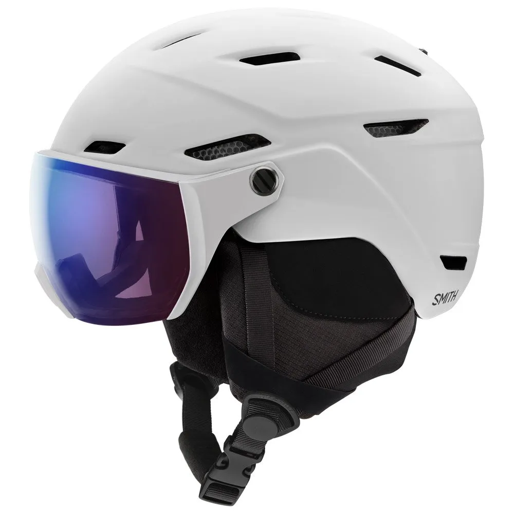 Helmet w/ visor Smith ---Survey Matte White Chromapop Photochromic Rose Flash