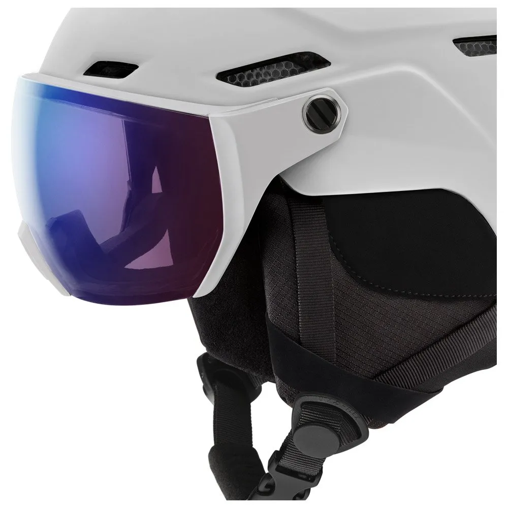 Helmet w/ visor Smith ---Survey Matte White Chromapop Photochromic Rose Flash