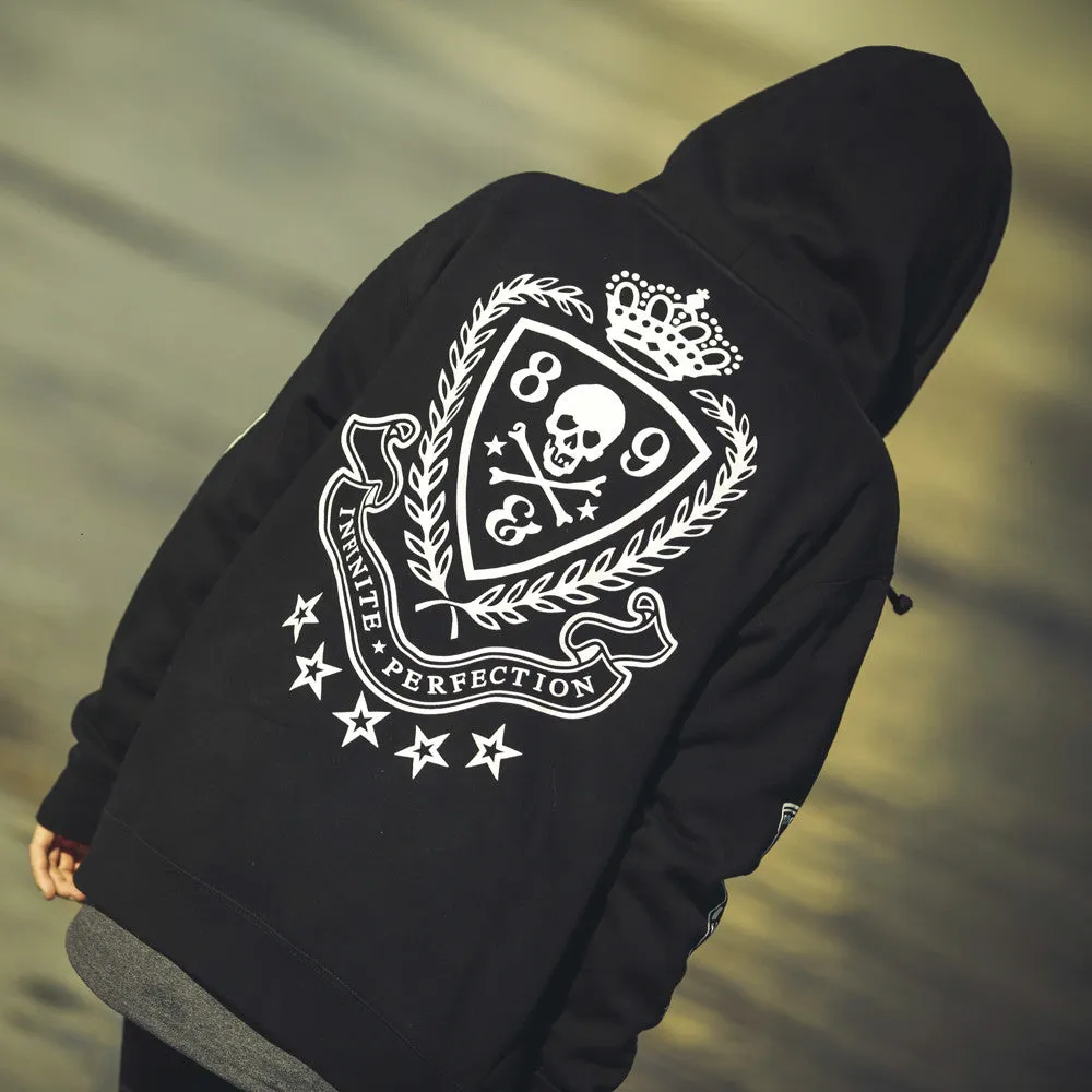 Infinite Ruffians Rugby Zip Up Hoodie Black