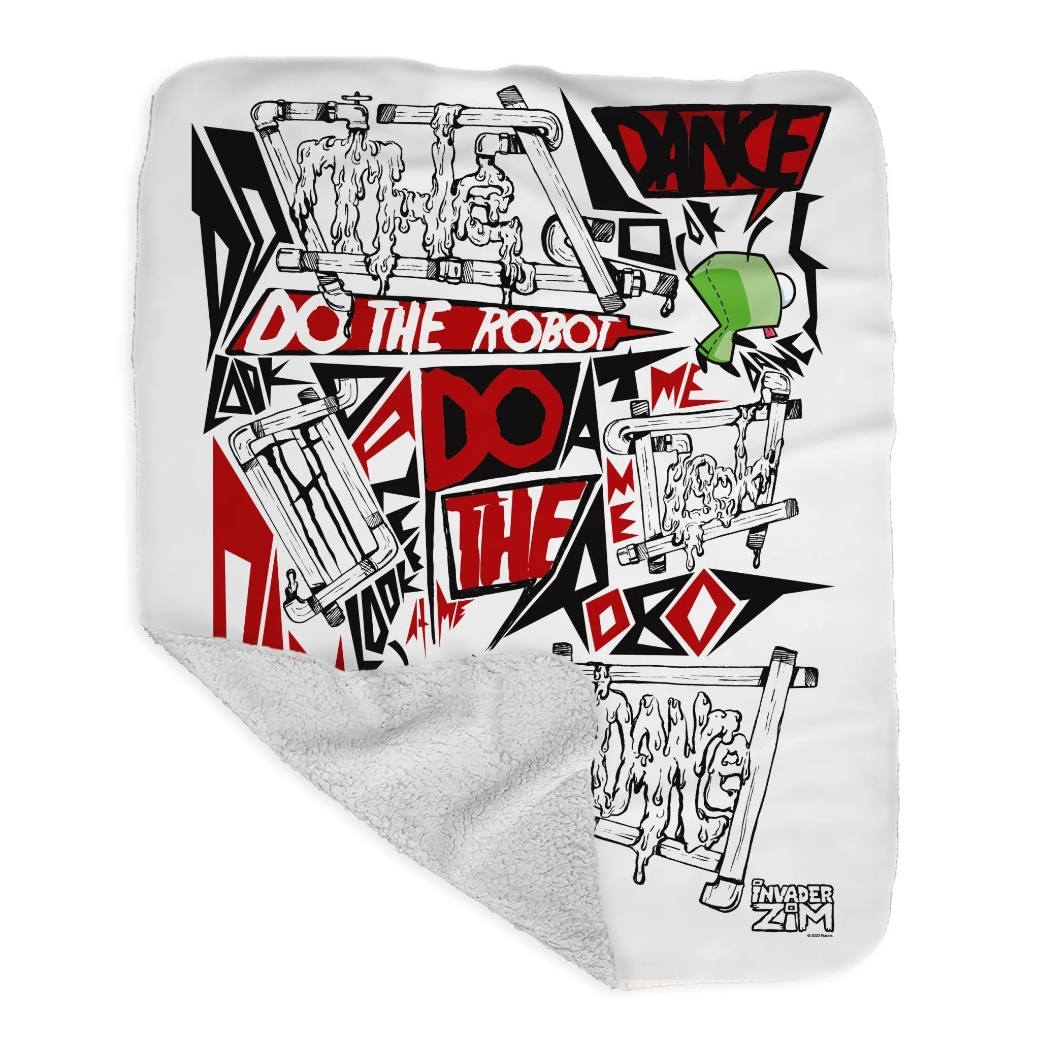 Invader Zim Do The Robot Sherpa Blanket