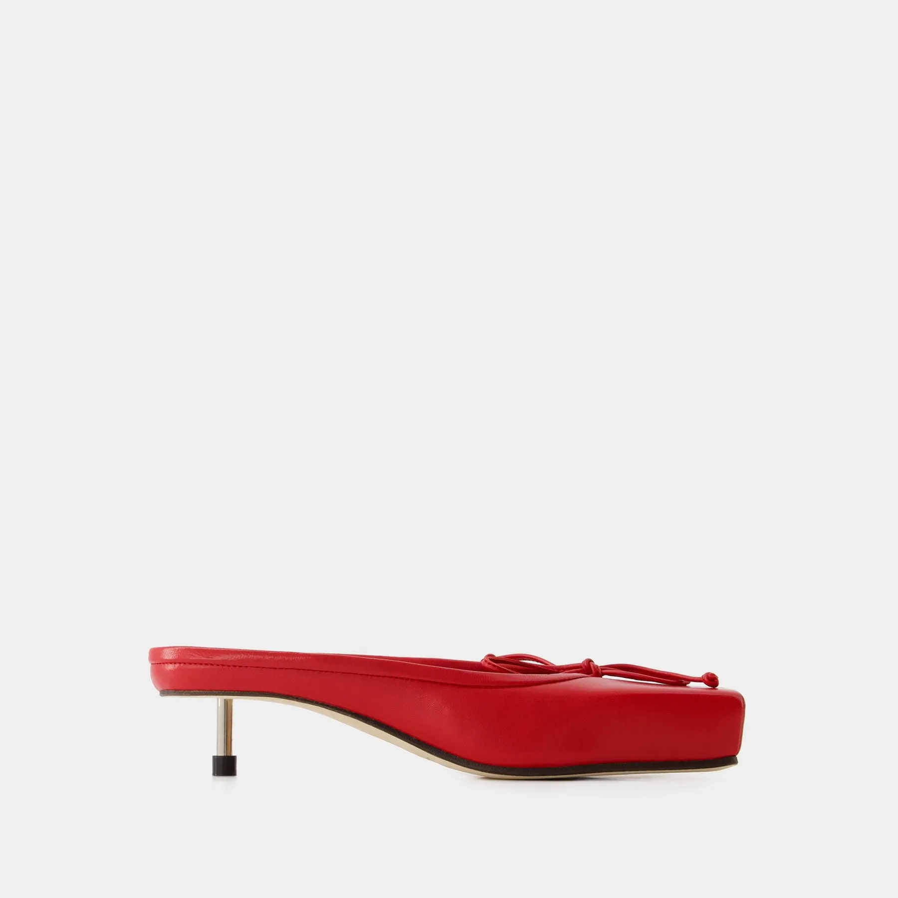 Jacquemus  Ballet Low Mules - Jacquemus - Leather - Red