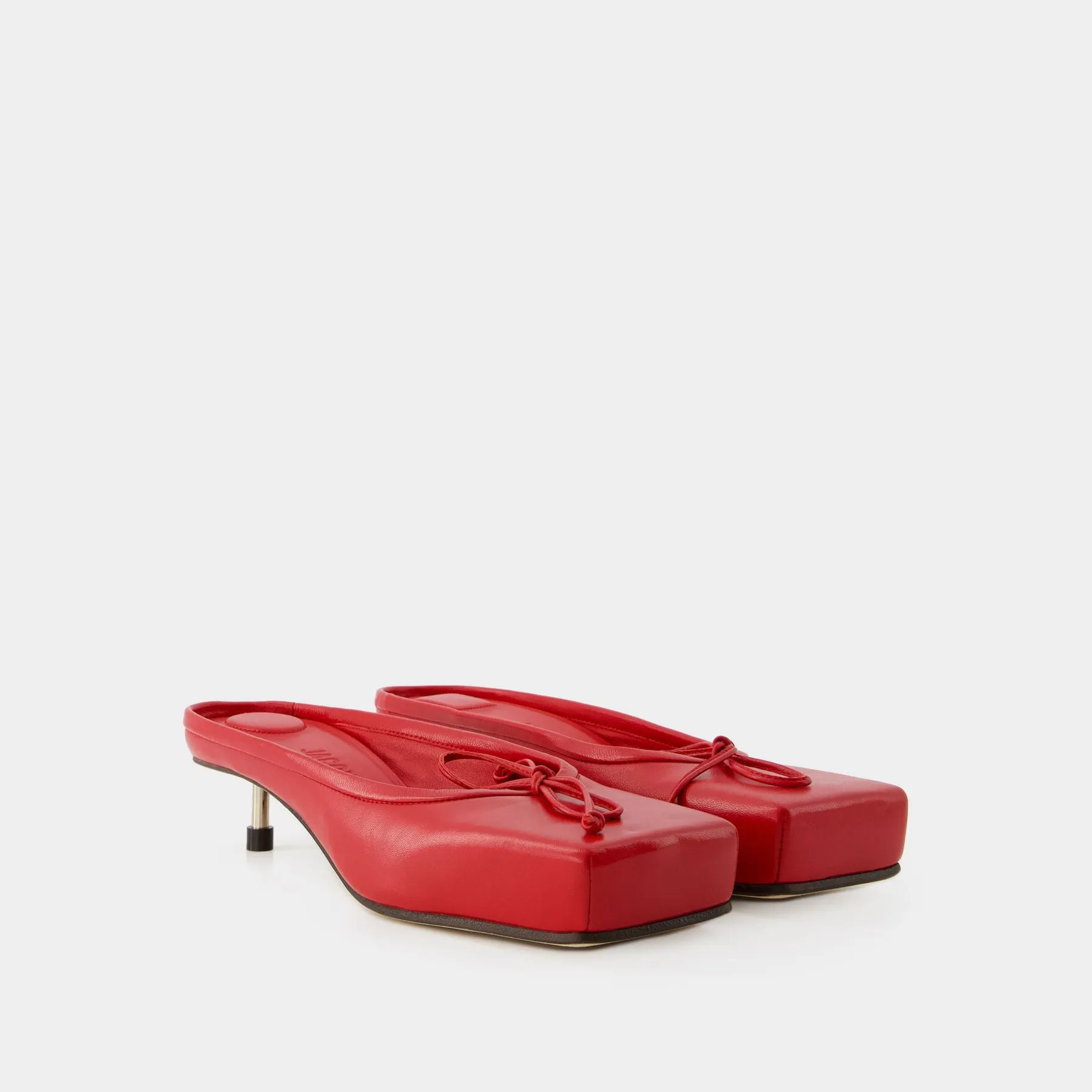 Jacquemus  Ballet Low Mules - Jacquemus - Leather - Red