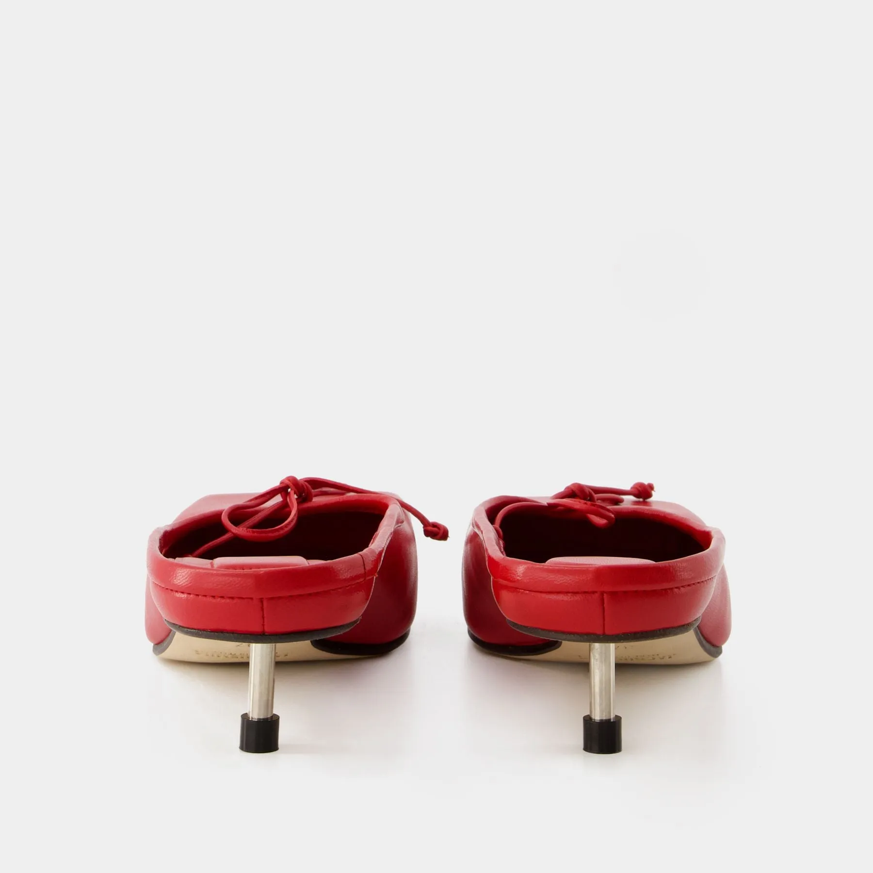 Jacquemus  Ballet Low Mules - Jacquemus - Leather - Red