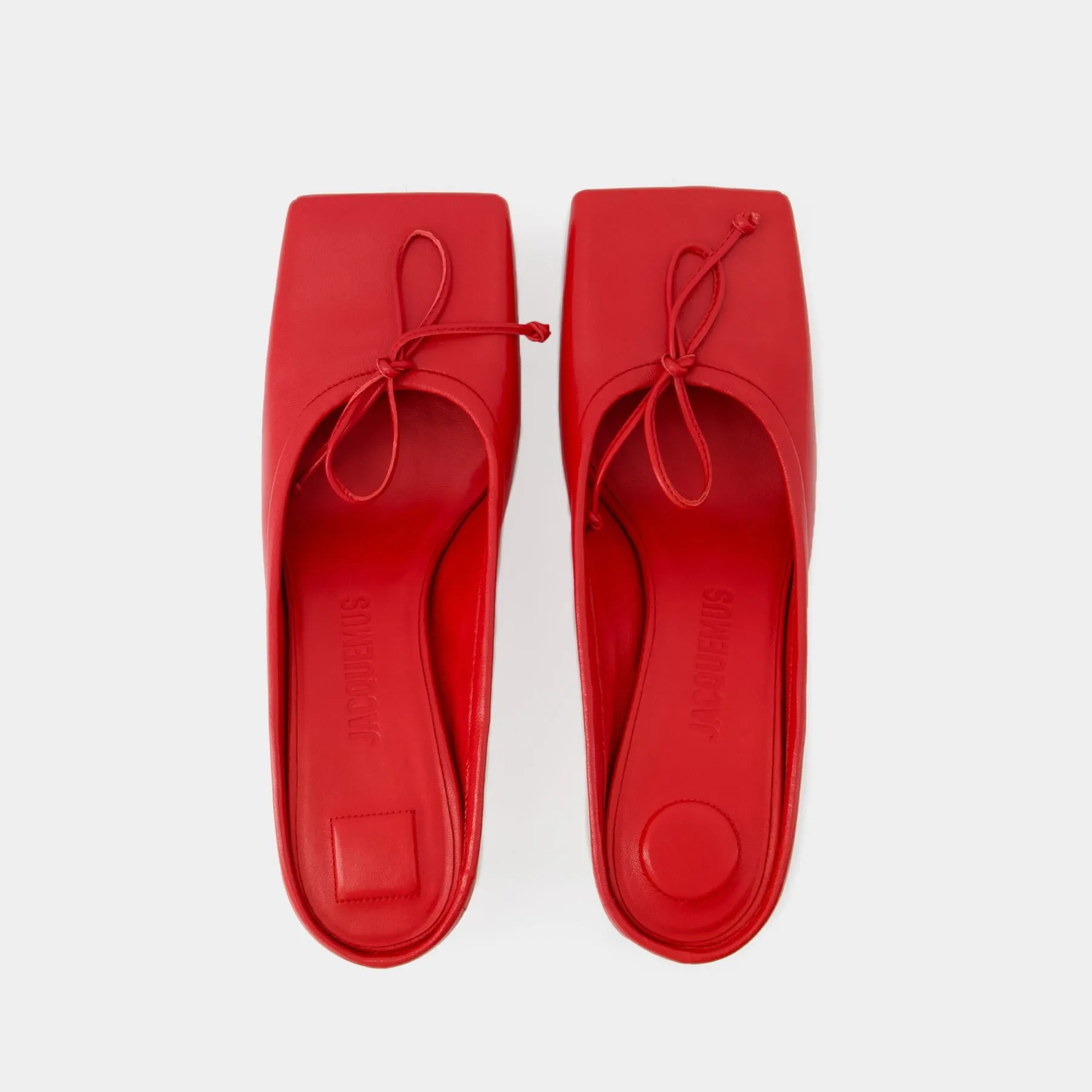 Jacquemus  Ballet Low Mules - Jacquemus - Leather - Red