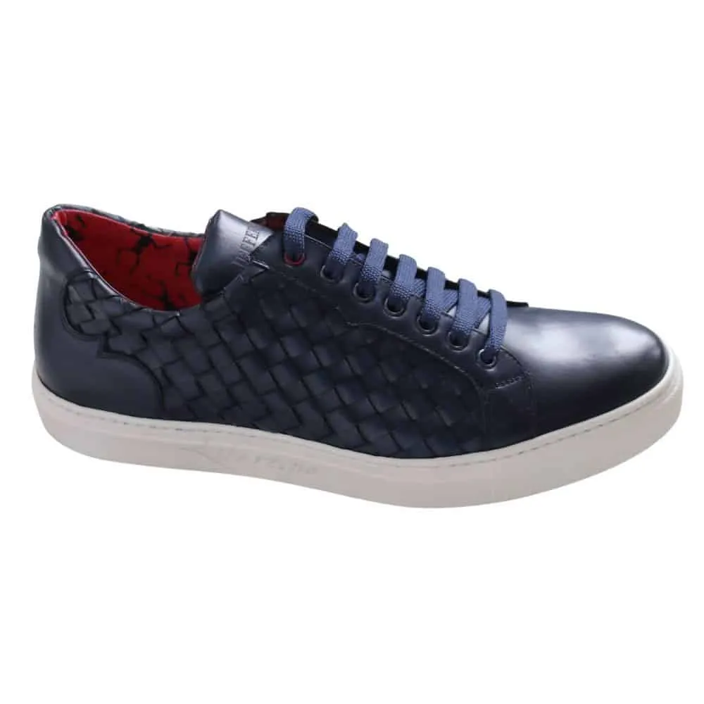 Jeffery West Apollo Navy 'Corniche' Weave Trainers | Menswear Online