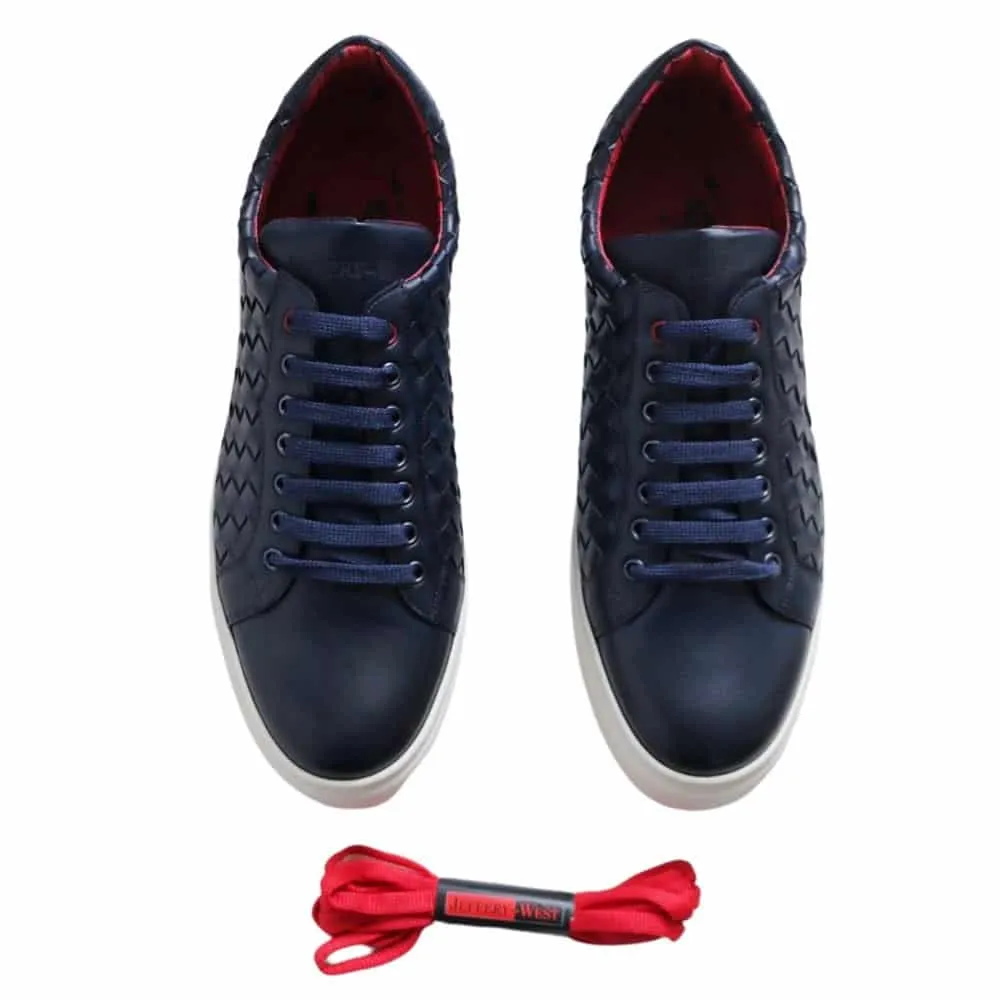 Jeffery West Apollo Navy 'Corniche' Weave Trainers | Menswear Online