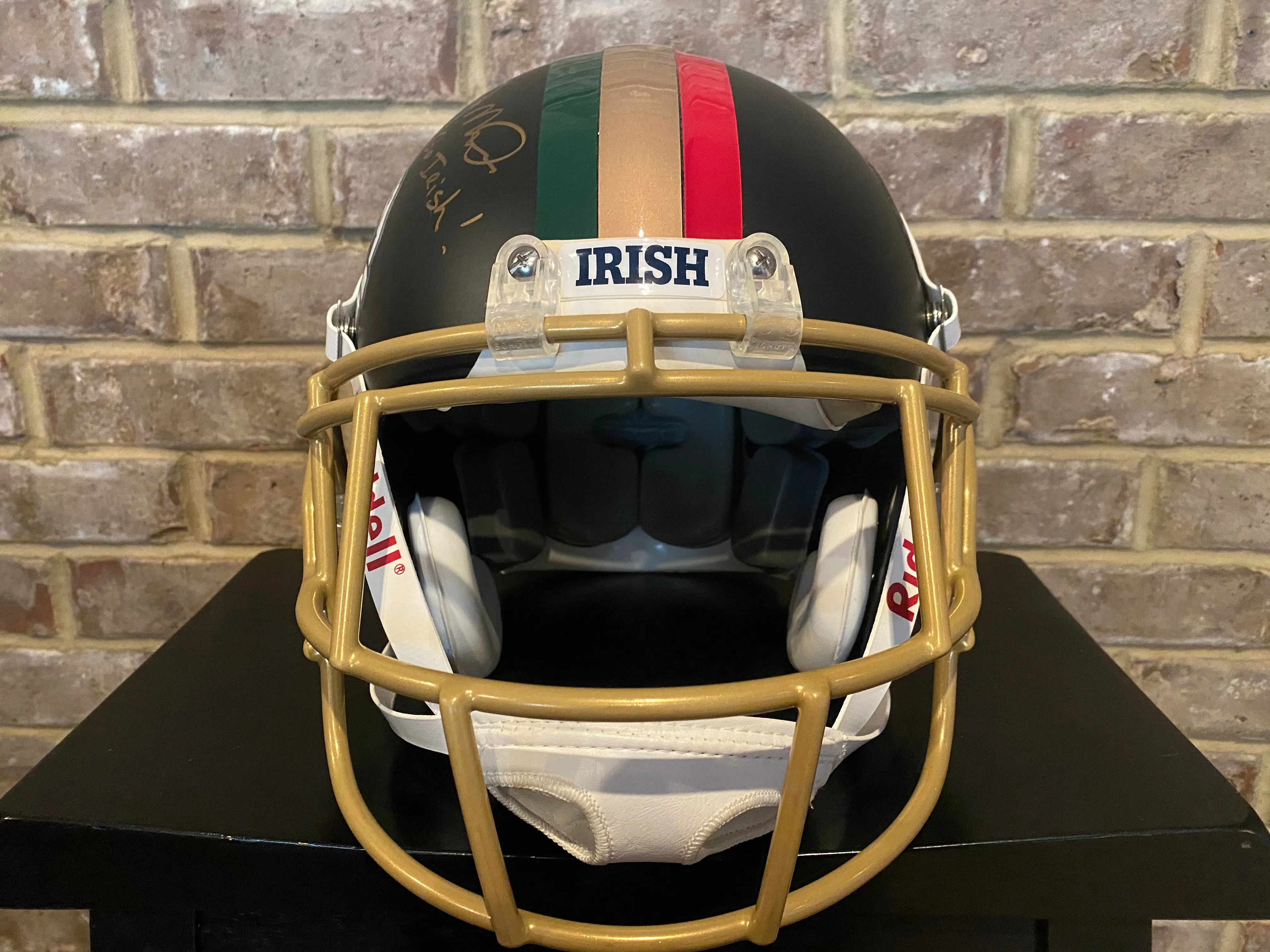 Joe Montana Signed Full Size Leprechaun Notre Dame 49ers Proline Alternate Helmet