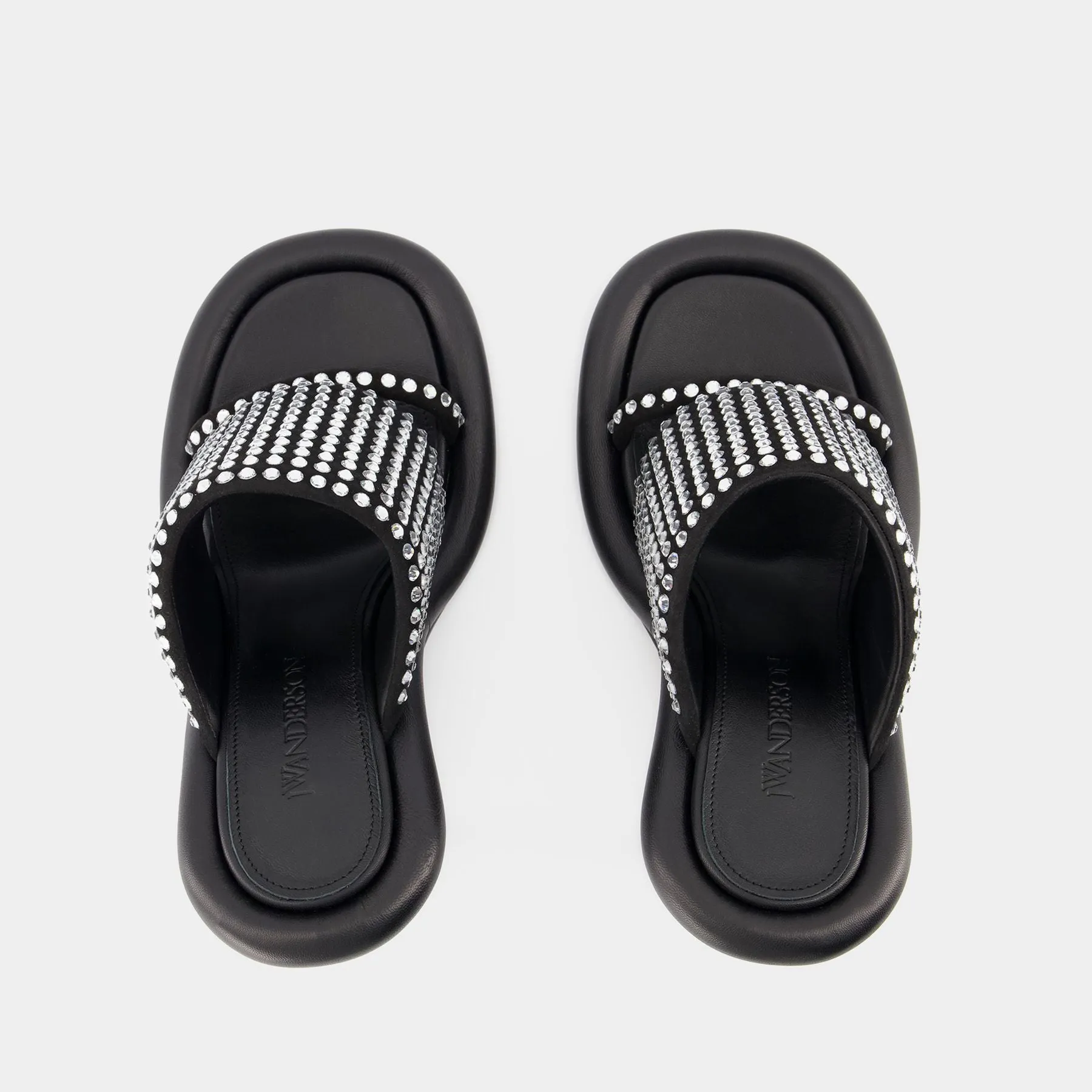 J.W. Anderson  Bumper Crystal Mules - J.W. Anderson - Black - Leather