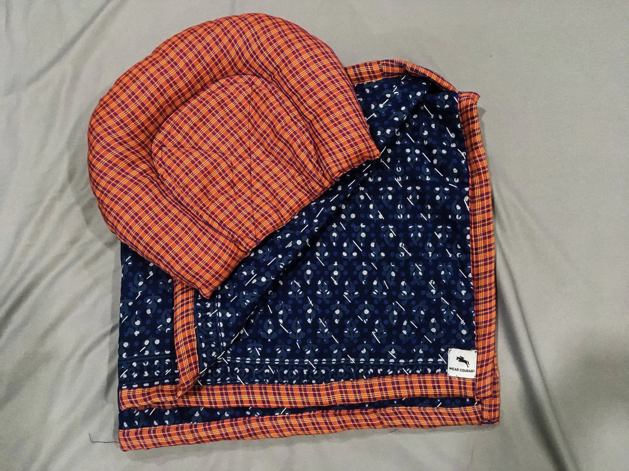 Kids Godhadi Quilt with head rest pillow