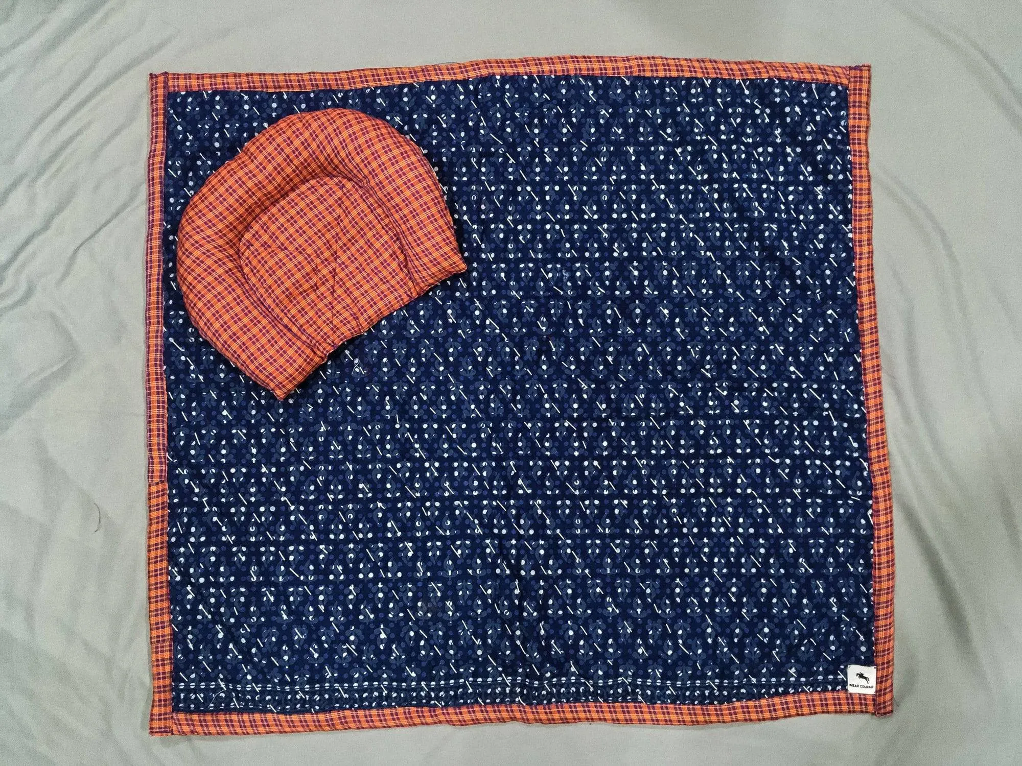 Kids Godhadi Quilt with head rest pillow