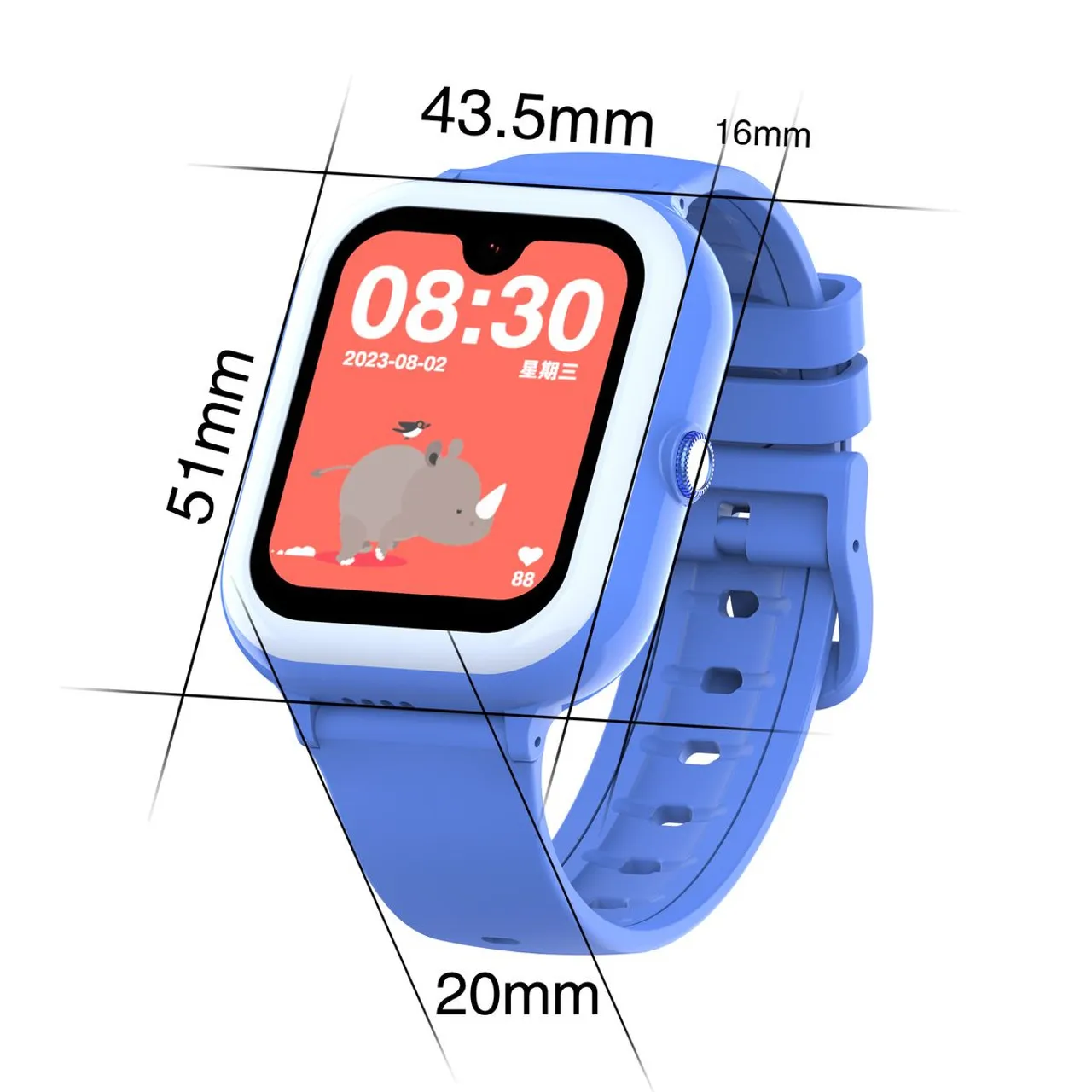 Kids smart watch 1.78 HD Screen,2 Megapixels Under Screen Camera,AMOLED, vedio call, Safety Calls, Camera, GPS,SOS,WHATSAPP boys