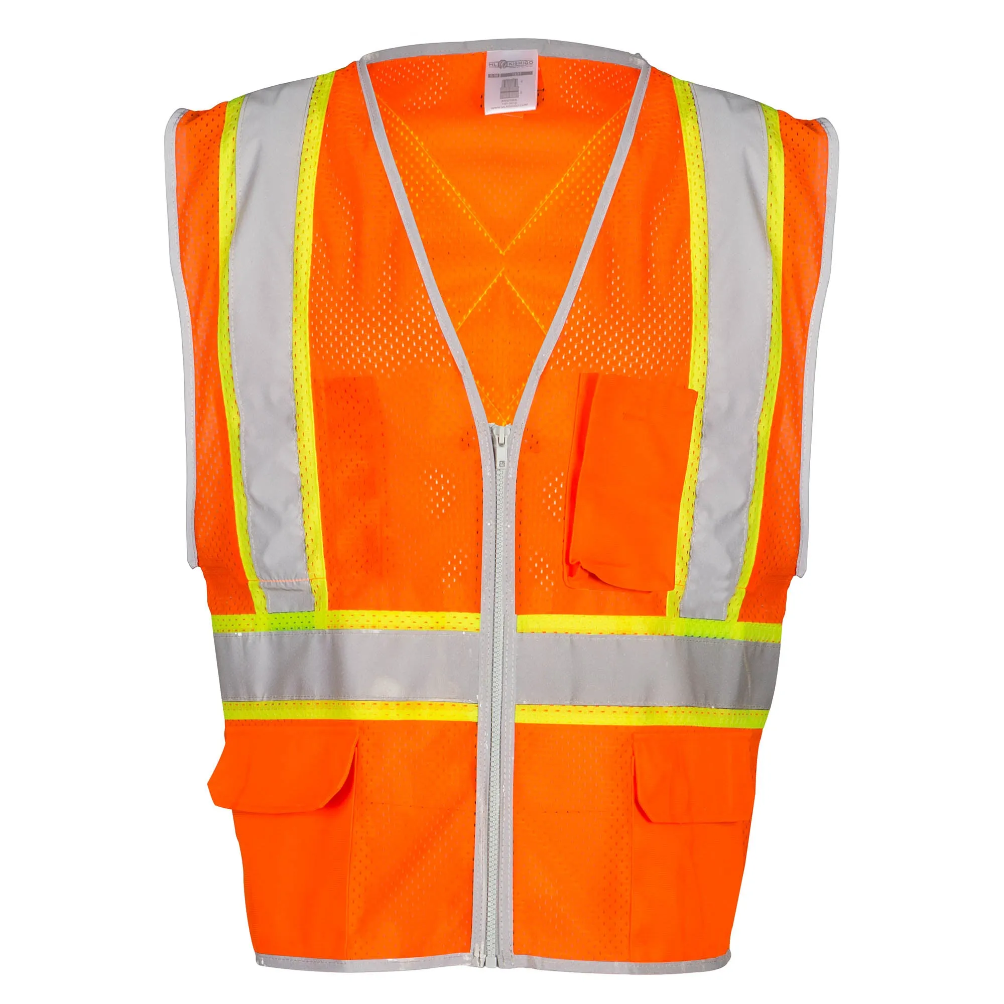 Kishigo 1577- Brilliant Series Dual Compliant X Back Safety Vest, Class 2, Orange