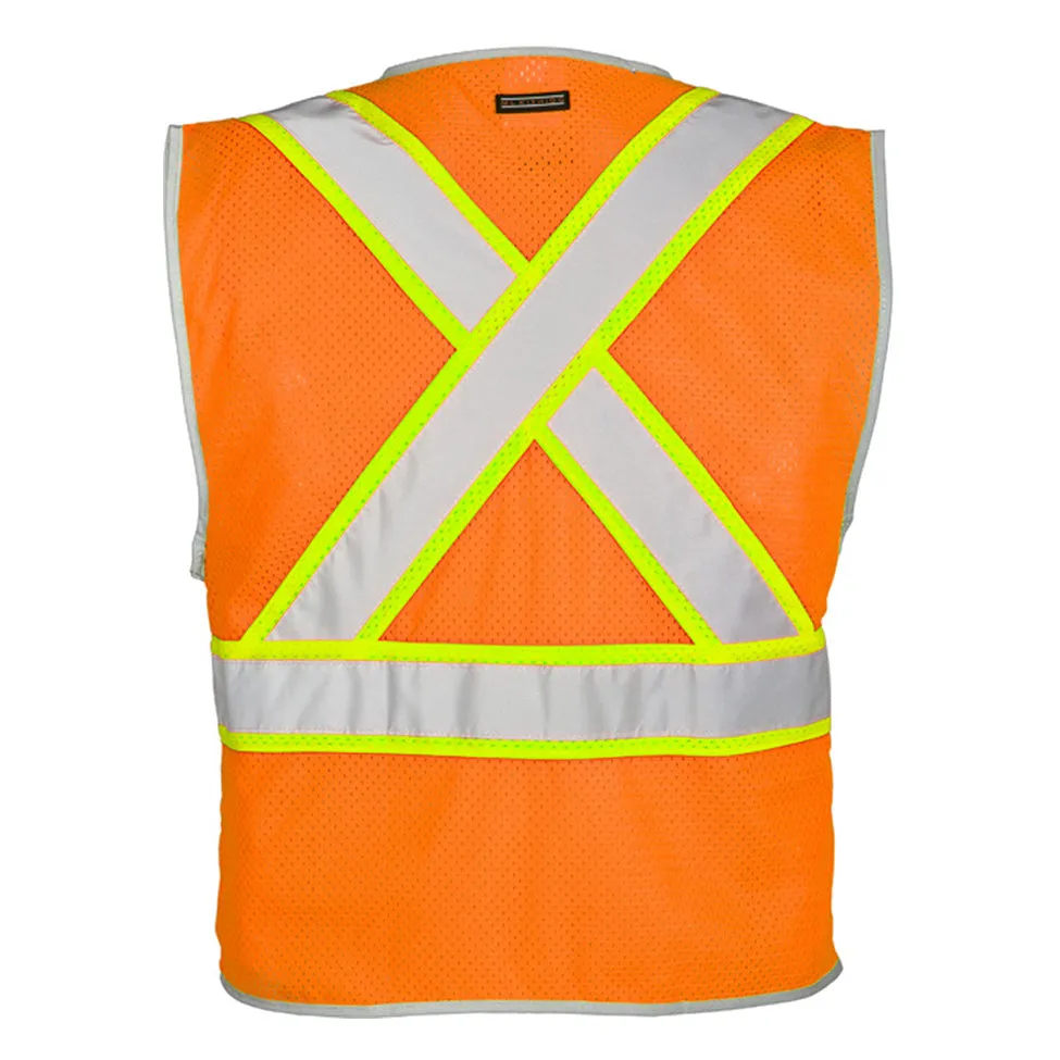 Kishigo 1577- Brilliant Series Dual Compliant X Back Safety Vest, Class 2, Orange