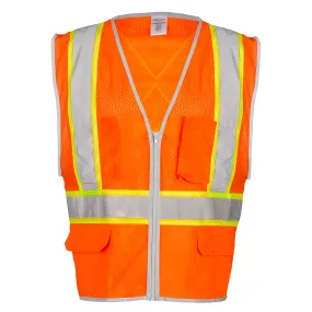 Kishigo 1577- Brilliant Series Dual Compliant X Back Safety Vest, Class 2, Orange