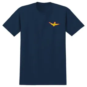 Krooked Skateboards Bird Lightening T-Shirt Navy