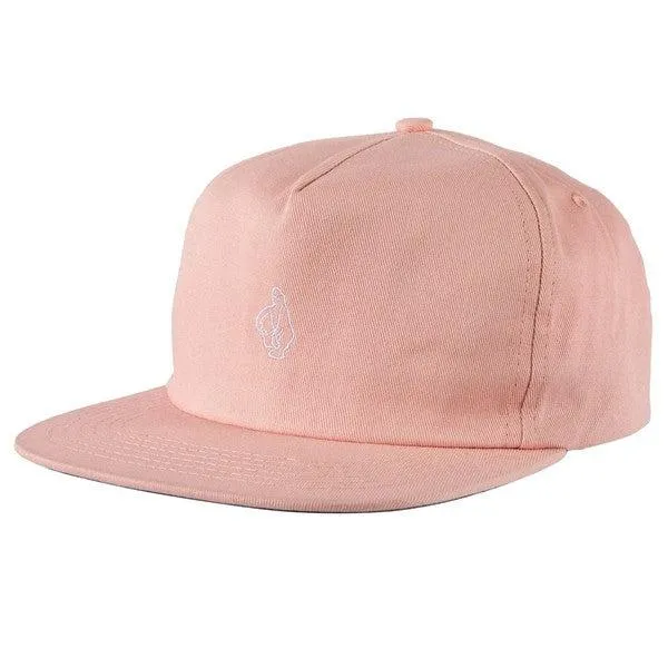 Krooked Skateboards Shmolo Snapback Hat Pink - White