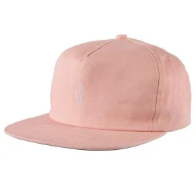 Krooked Skateboards Shmolo Snapback Hat Pink - White