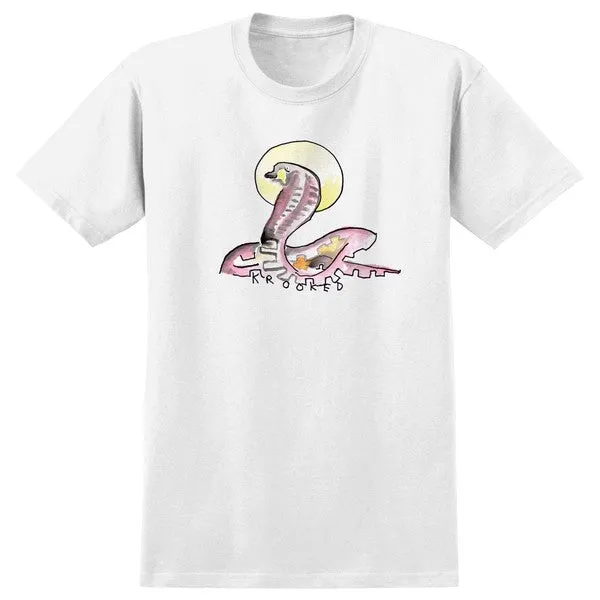 Krooked Skateboards Snake T-Shirt White