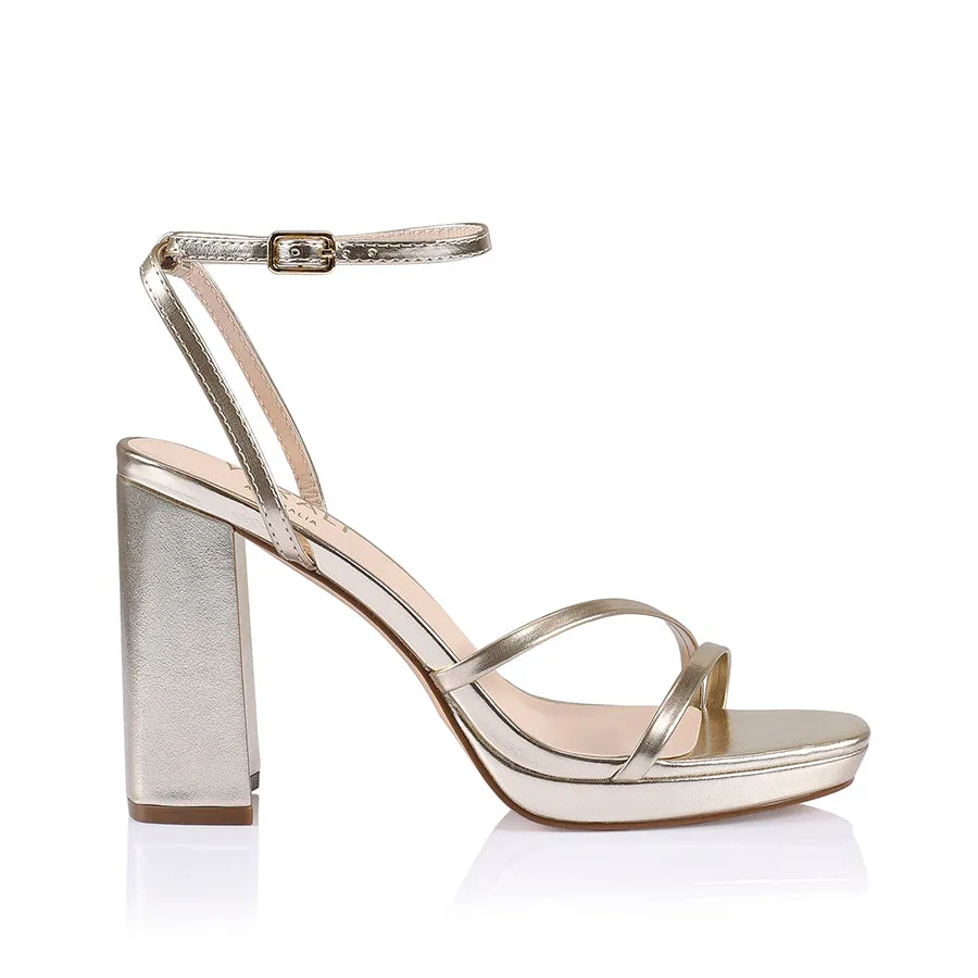 Lani Platform Sandals - Champagne Smooth