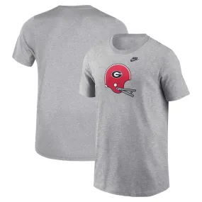 Lids Youth Nike Heather Gray Georgia Bulldogs Helmet T-Shirt