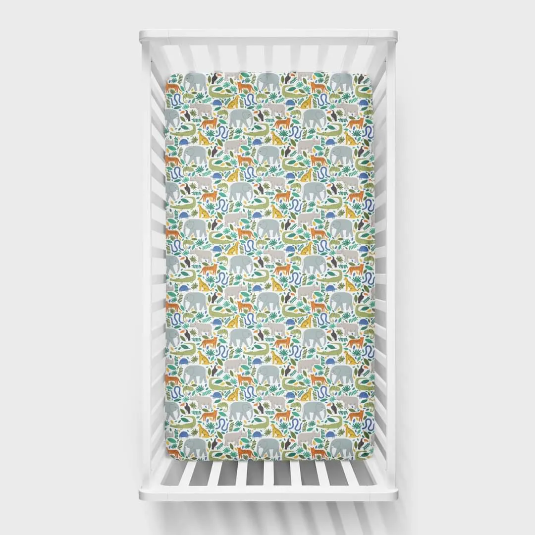 Little Sleepies Jungle Safari Bamboo Viscose Crib Sheet