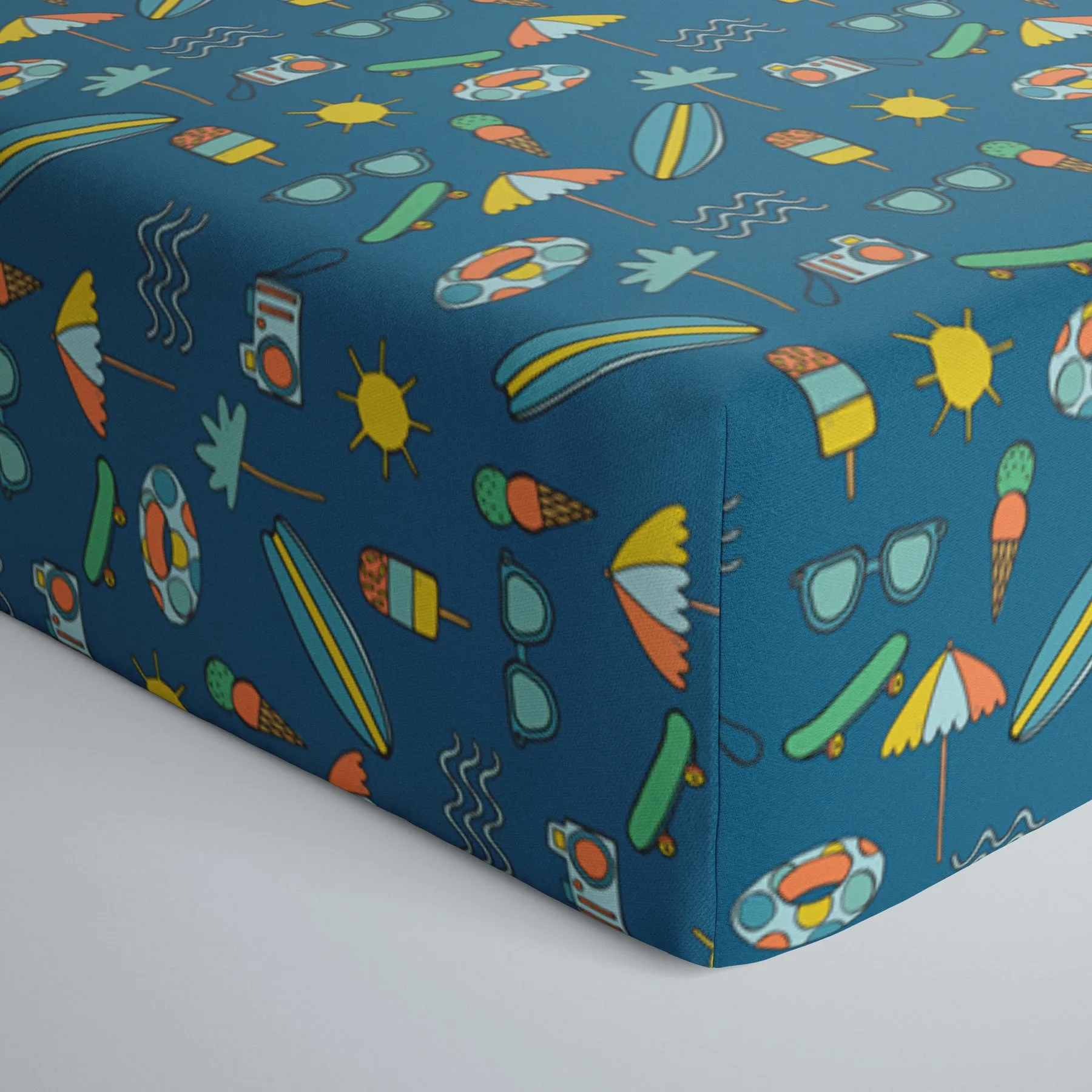 Little Sleepies Surf’s Up Bamboo Viscose Fitted Crib Sheet