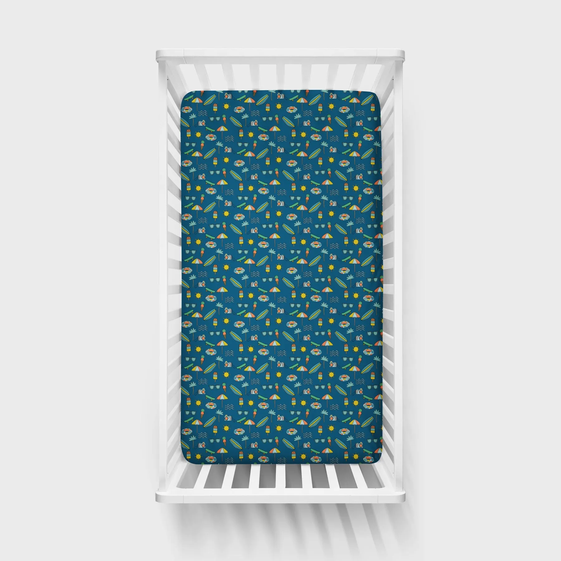 Little Sleepies Surf’s Up Bamboo Viscose Fitted Crib Sheet