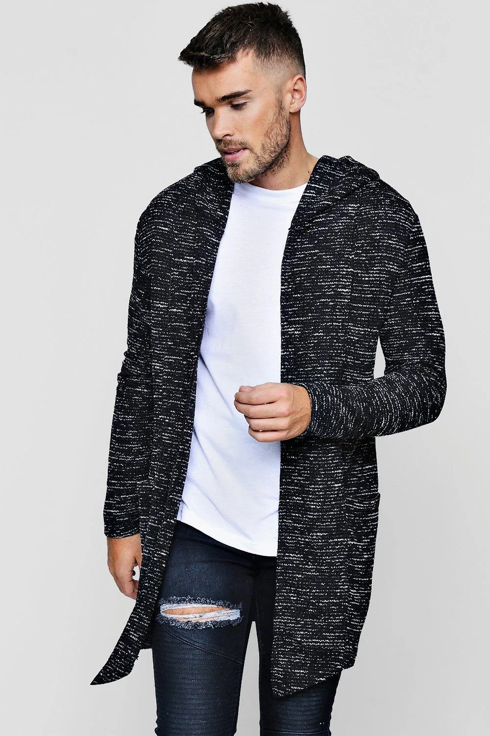 Longline Hooded Cardigan