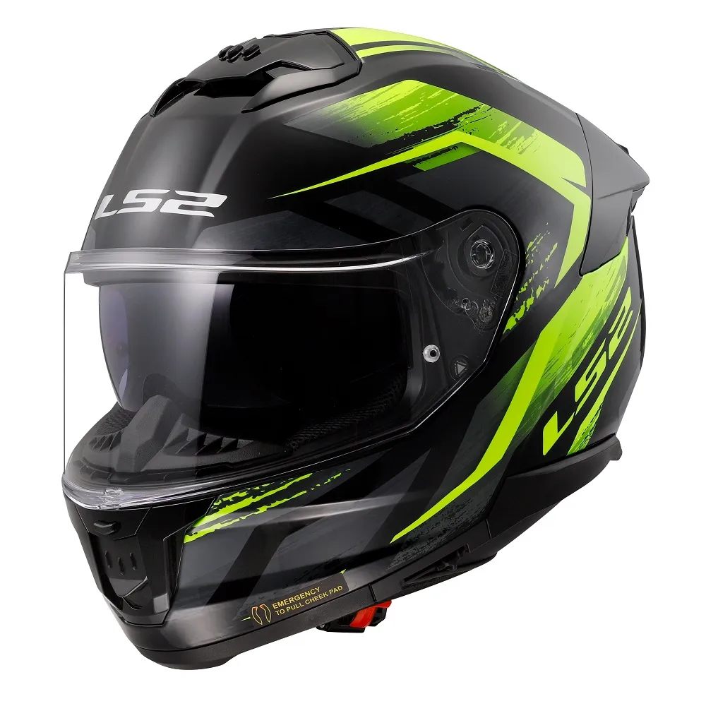 LS2 FF808 Stream II Fury Helmet - Black/Yellow