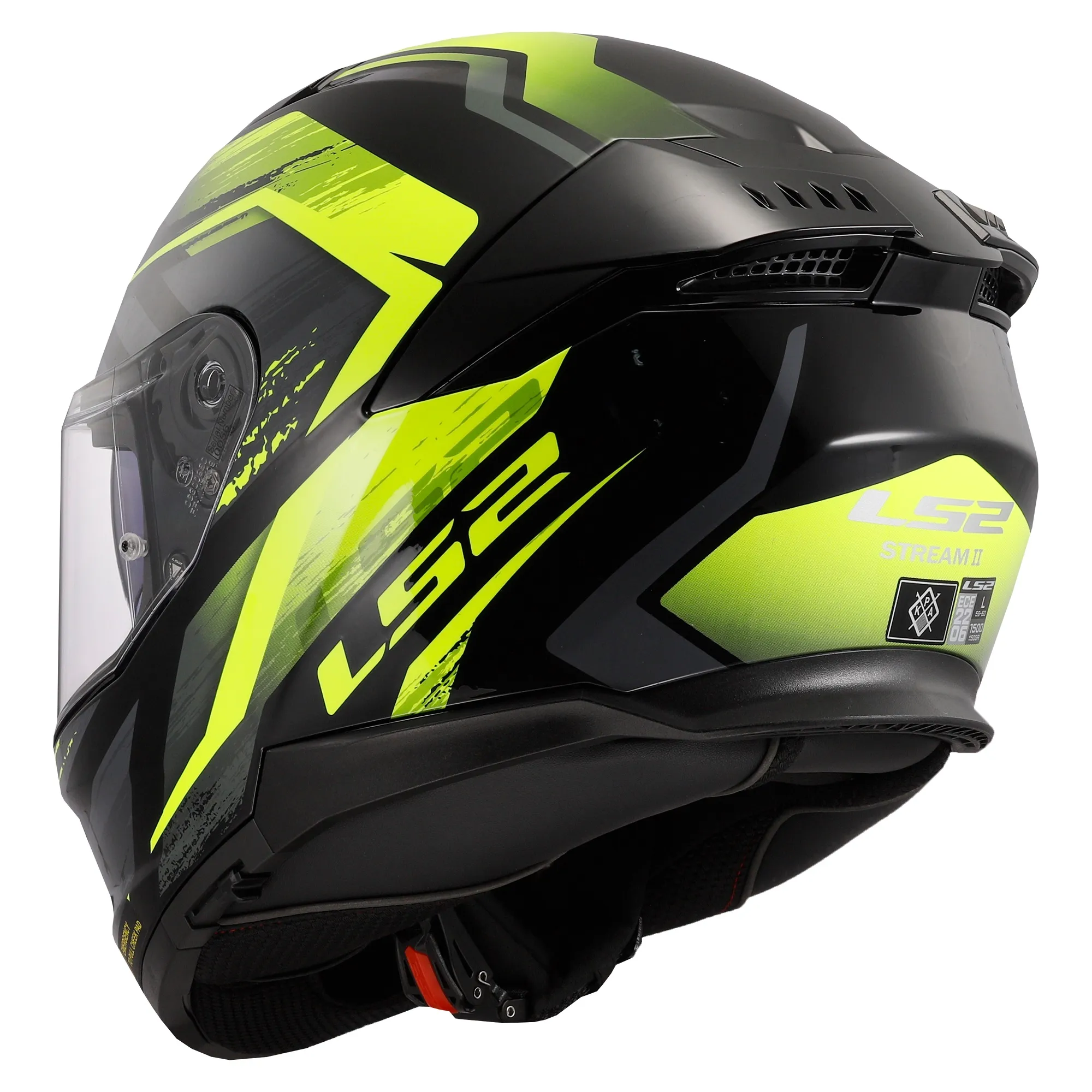 LS2 FF808 Stream II Fury Helmet - Black/Yellow