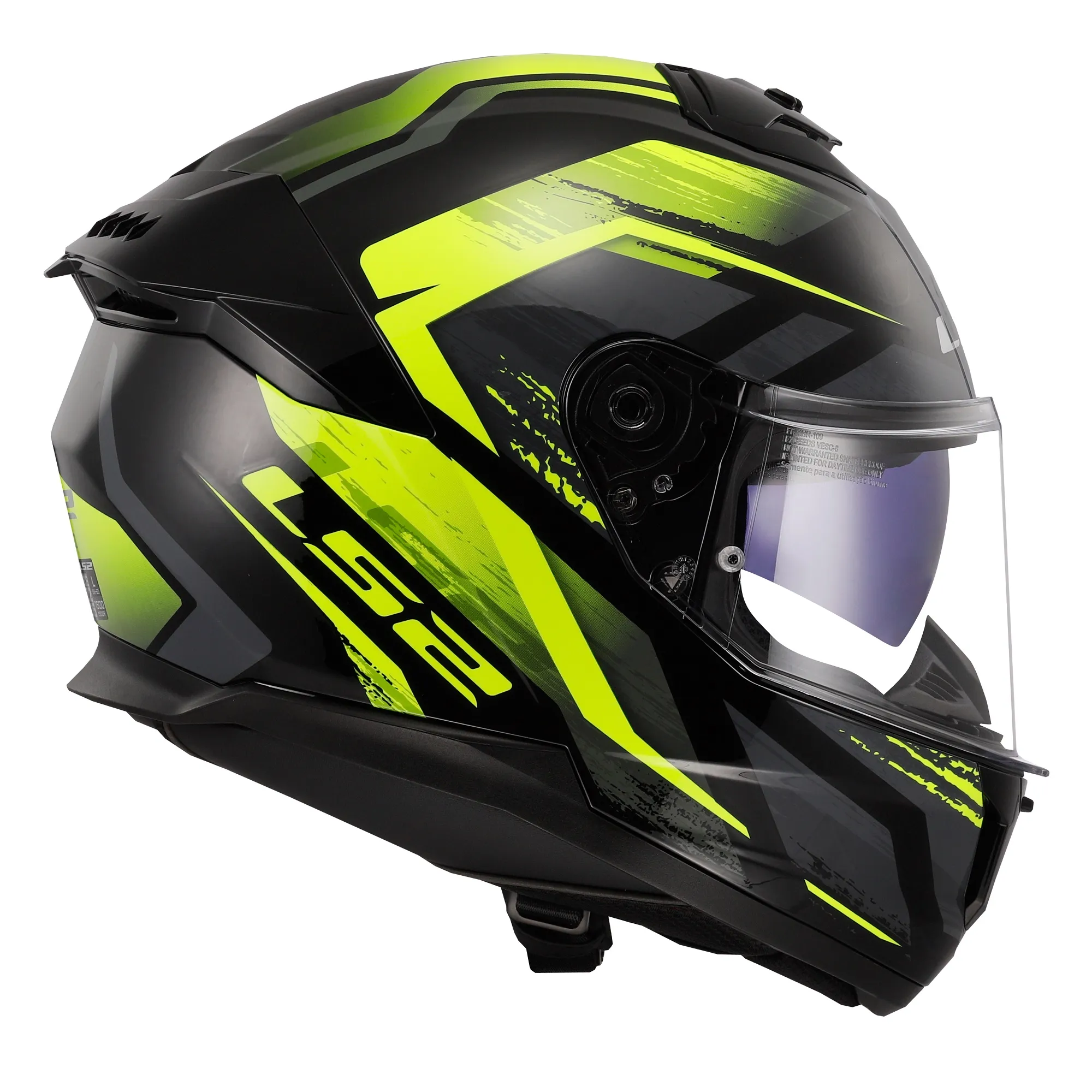 LS2 FF808 Stream II Fury Helmet - Black/Yellow