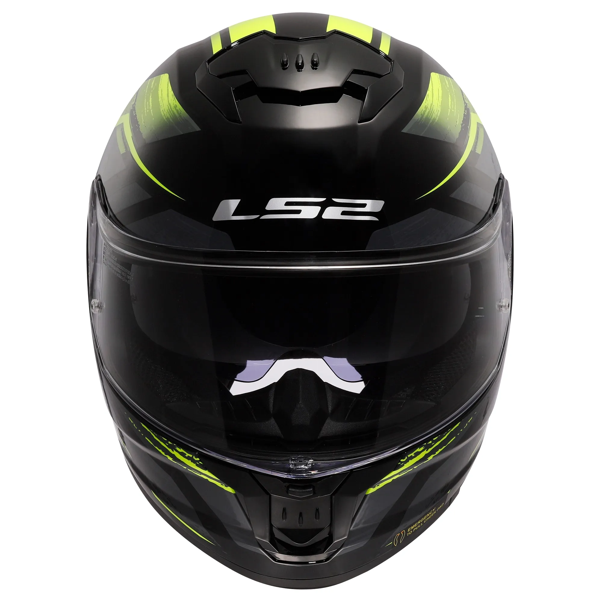 LS2 FF808 Stream II Fury Helmet - Black/Yellow