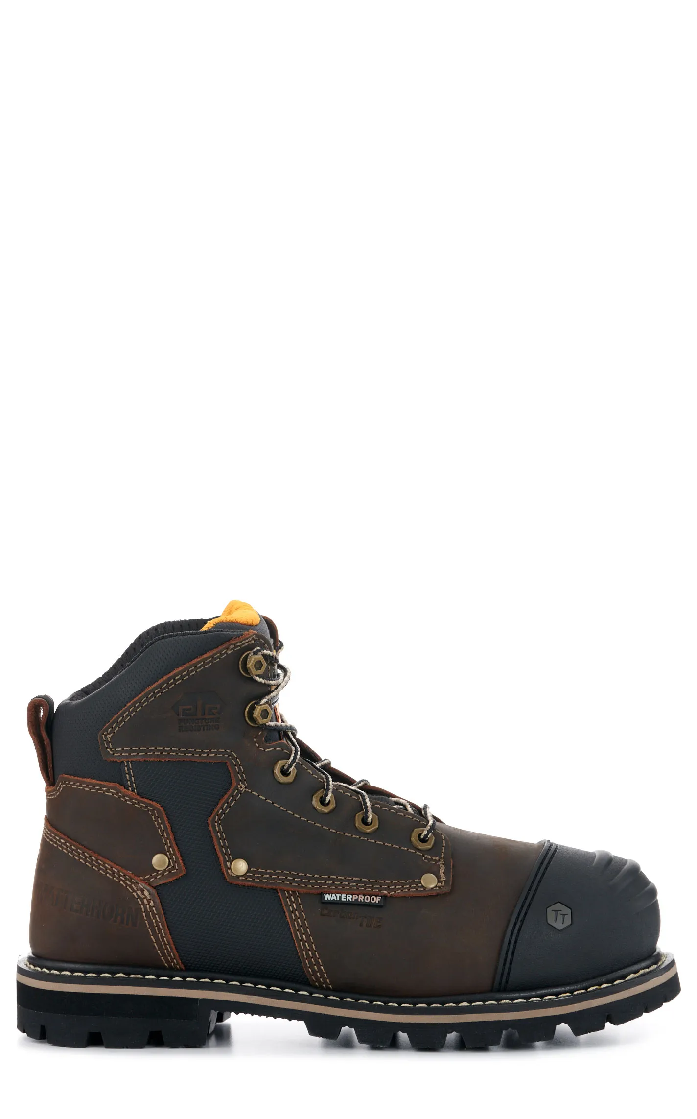 Matterhorn Men's Brown MetGuard Round Composite Toe Lace Up Work Boot