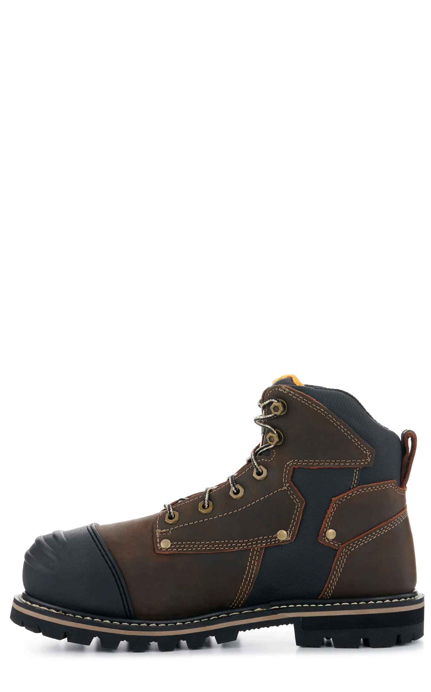 Matterhorn Men's Brown MetGuard Round Composite Toe Lace Up Work Boot