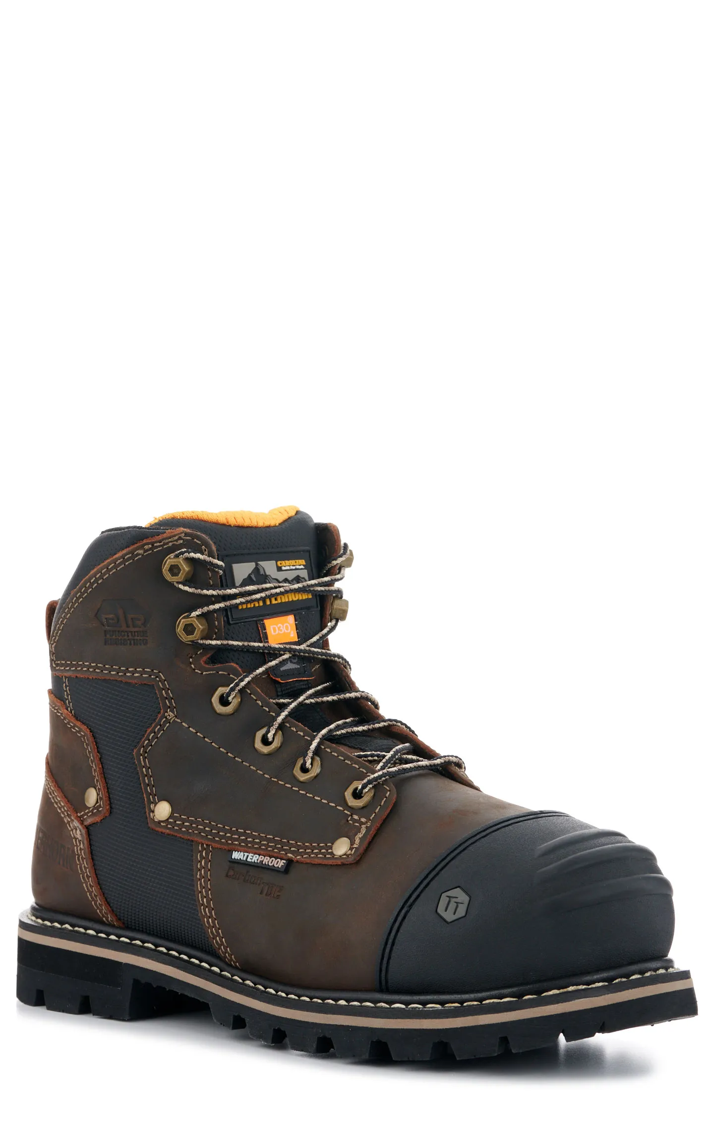 Matterhorn Men's Brown MetGuard Round Composite Toe Lace Up Work Boot