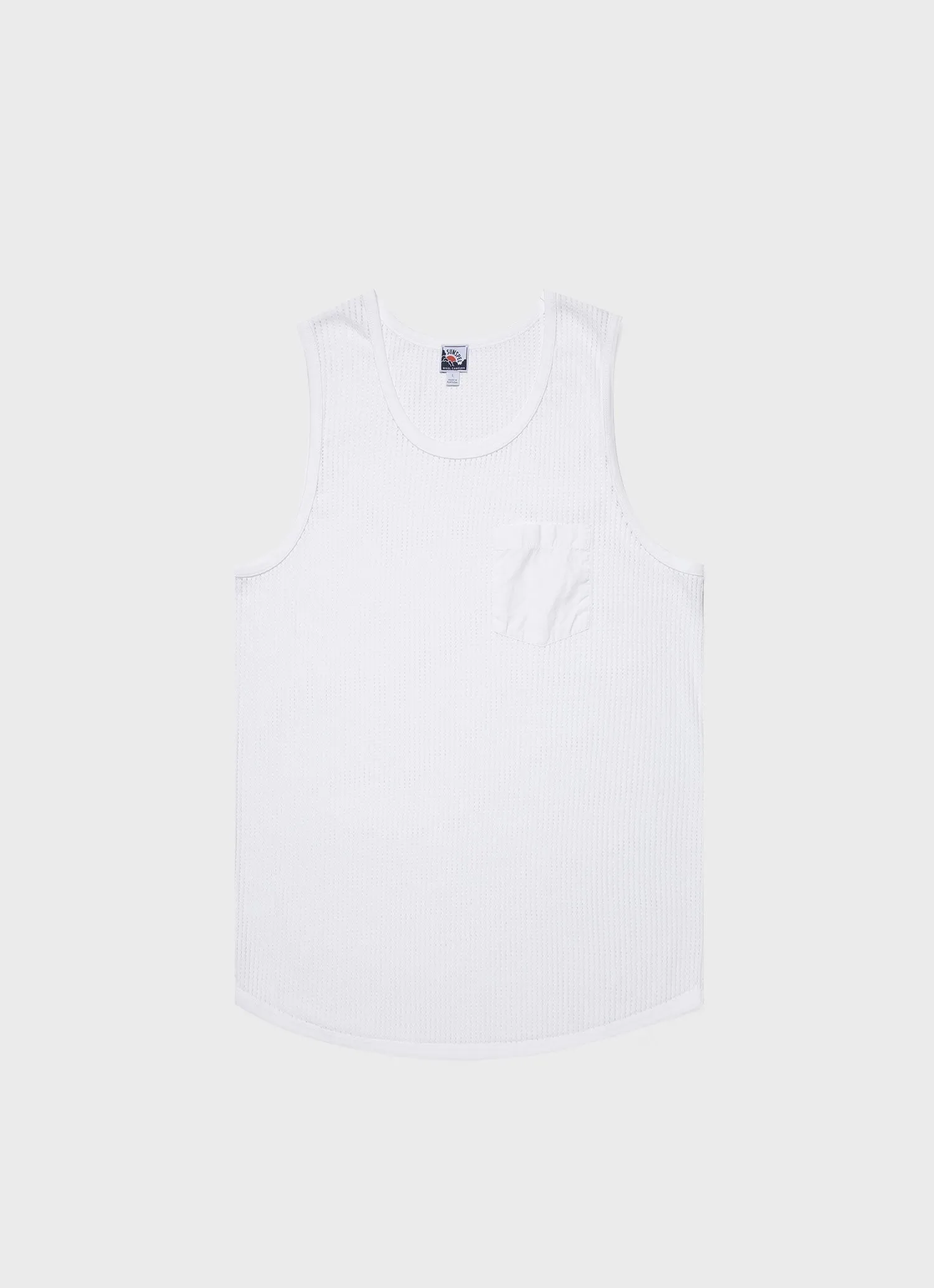 Men's Sunspel x Nigel Cabourn Mesh Vest in White